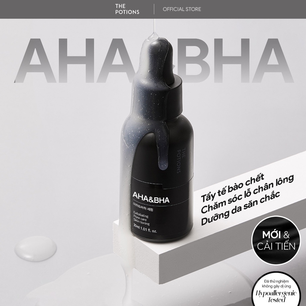Serum Tẩy Tế Bào Chết Tái Tạo Cho Làn Da Khỏe Mịn The Potions AHA&BHA Serum 30ml