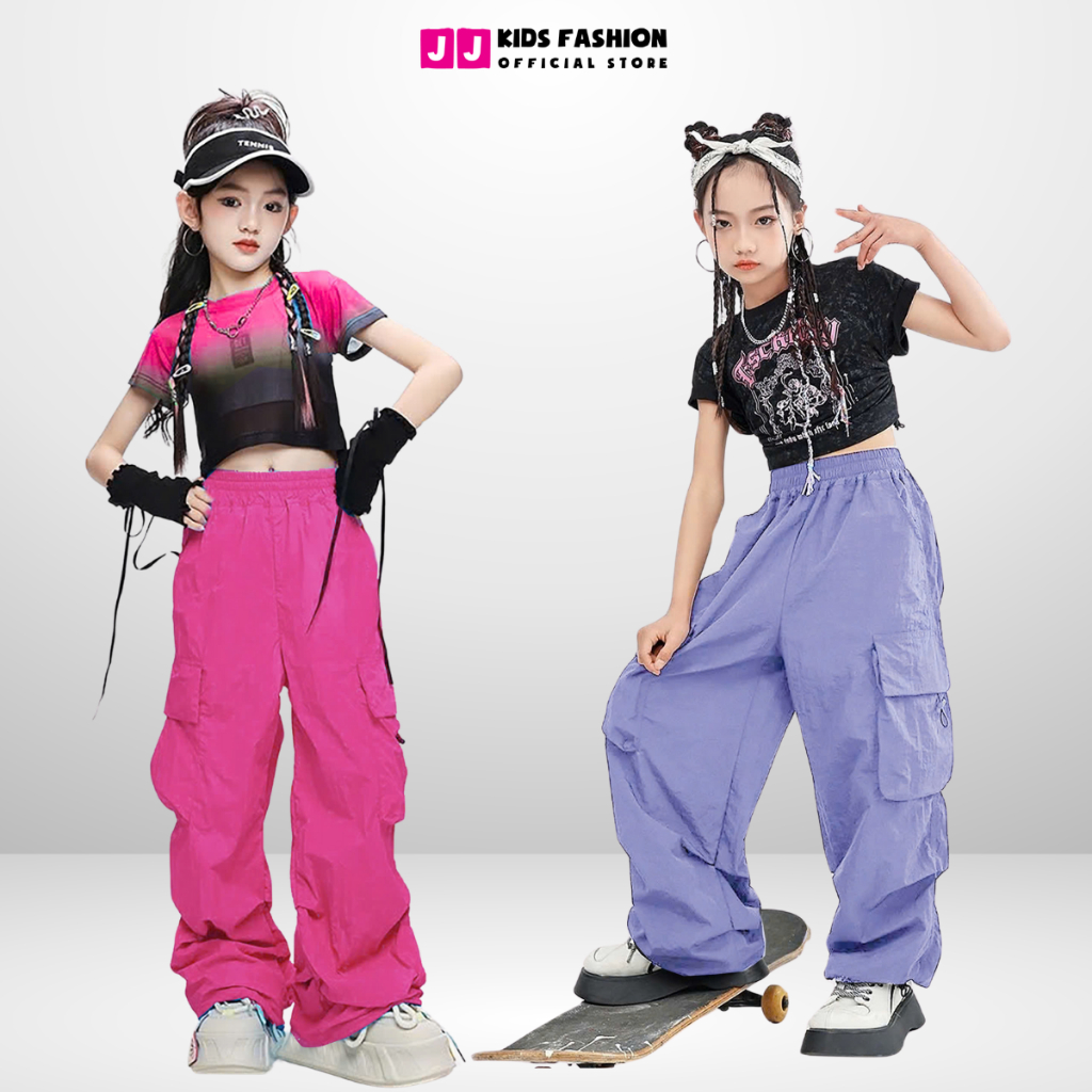 Quần ống rộng Phong Cách hip hop Đường Phố Cho Bé Trai, Bé Gái | JJ Kids Fashion