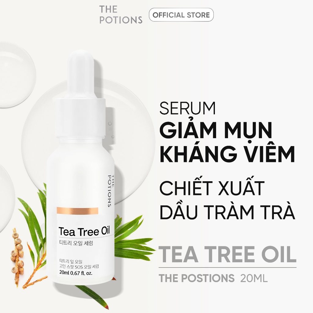 Serum Giảm Mụn Chiết Xuất Dầu Tràm The Potions Tee Tree Oil Serum 20ml