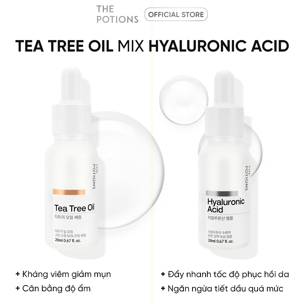 Serum Giảm Mụn Chiết Xuất Dầu Tràm The Potions Tee Tree Oil Serum 20ml