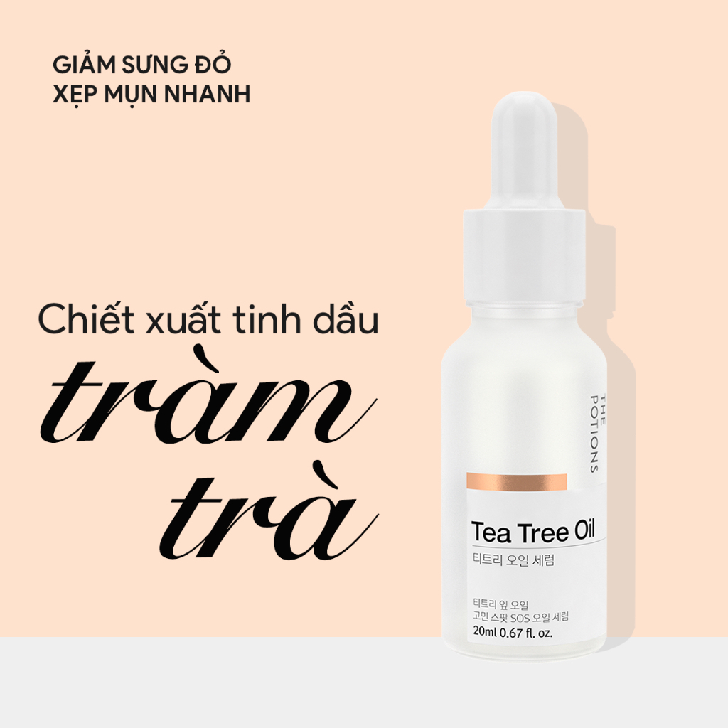 Serum Giảm Mụn Chiết Xuất Dầu Tràm The Potions Tee Tree Oil Serum 20ml