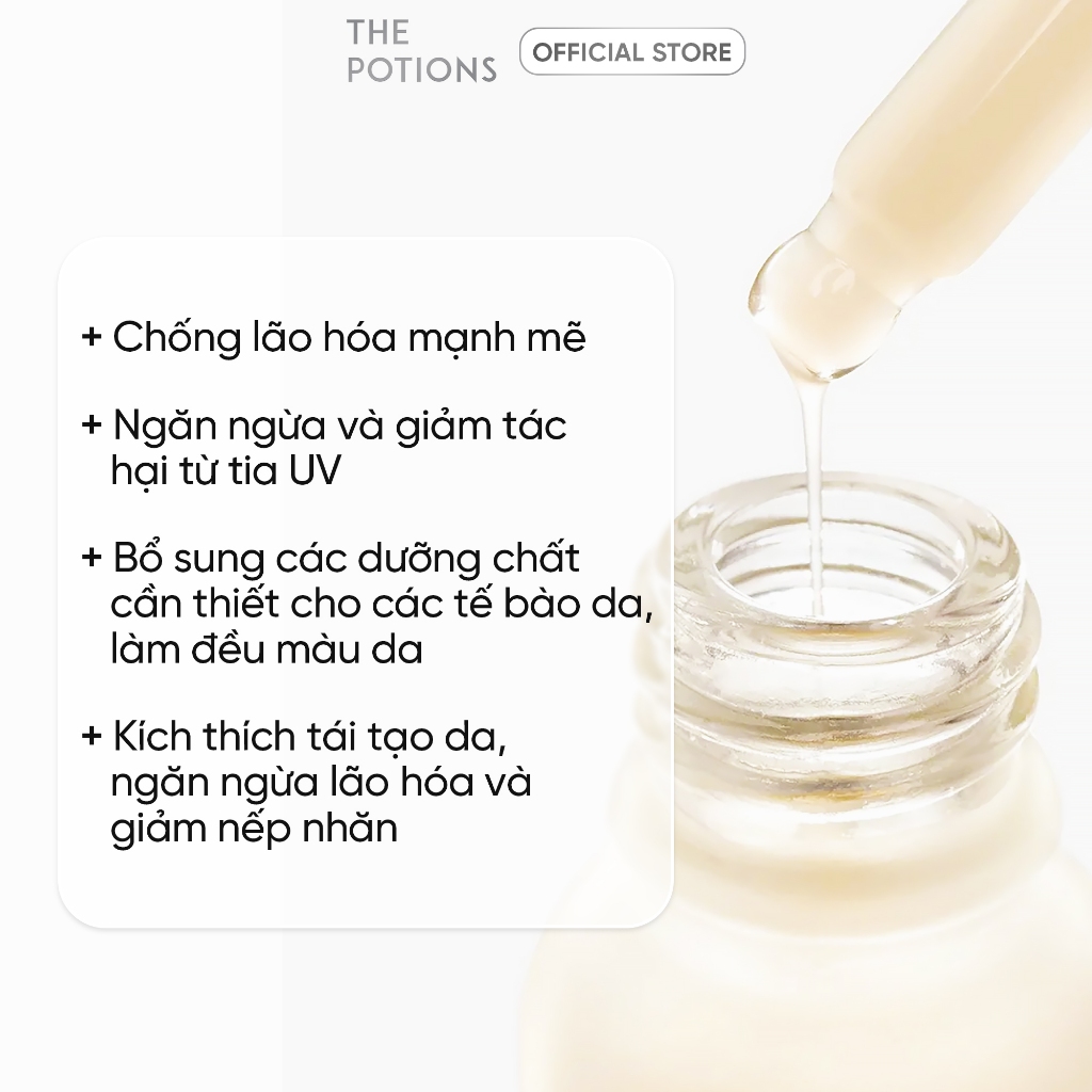 Serum Thúc Đẩy Collagen Serum Chống Lão Hóa, Trắng Da THE POTIONS Q10 AMPOULE 20ML Làm Mờ Vết Thâm