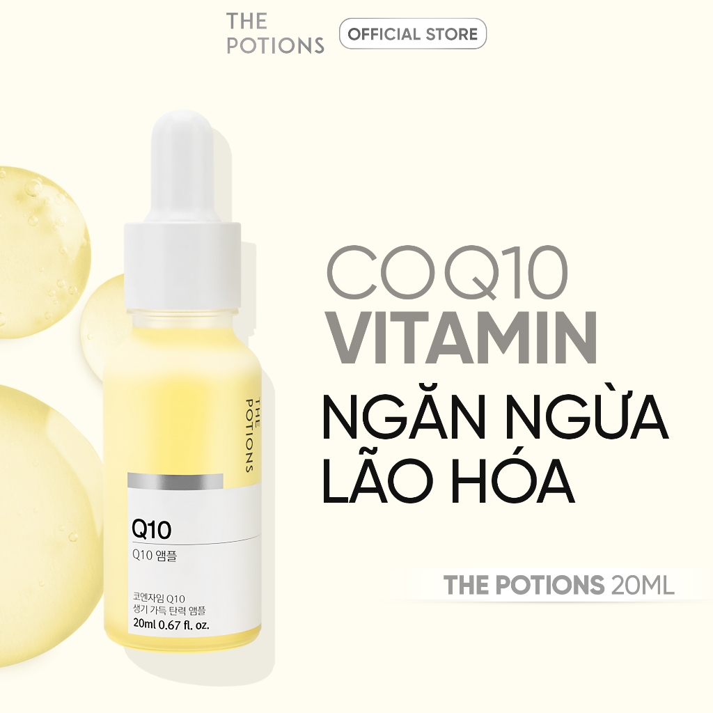 Serum Thúc Đẩy Collagen Serum Chống Lão Hóa, Trắng Da THE POTIONS Q10 AMPOULE 20ML Làm Mờ Vết Thâm
