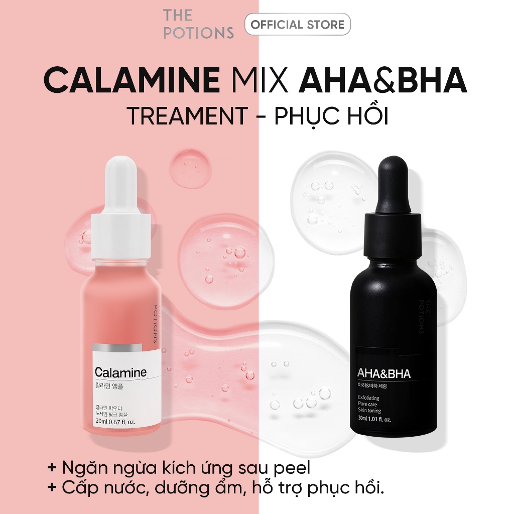 Serum Kiểm Soát Bã Nhờn Serum Kẽm Làm Dịu Và Giảm Kích Ứng Da THE POTIONS CALAMINE AMPOULE 20ML