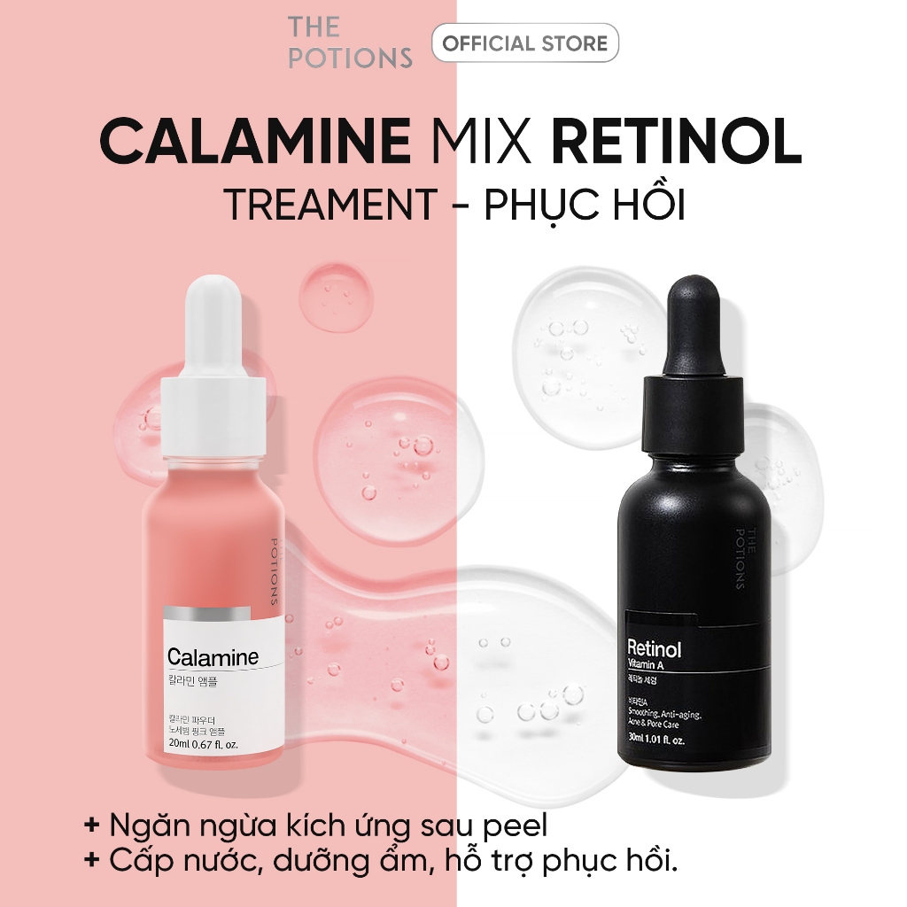 Serum Kiểm Soát Bã Nhờn Serum Kẽm Làm Dịu Và Giảm Kích Ứng Da THE POTIONS CALAMINE AMPOULE 20ML