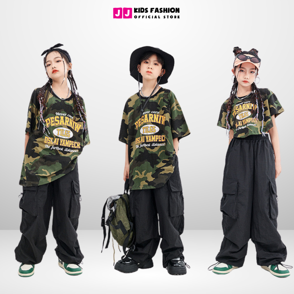 Quần ống rộng Phong Cách hip hop Đường Phố Cho Bé Trai, Bé Gái | JJ Kids Fashion