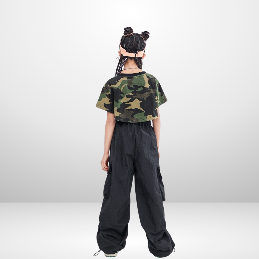 Quần Dù Túi Hộp Ống Rộng Phong Cách Hip Hop Đường Phố Cho Bé Trai Bé Gái | JJ Kids Fashion