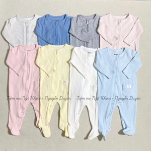 Minene Body sleep/ áo liền thân có khoá 2 chiều, chất liệu thun tăm co giãn mềm mại cho bé