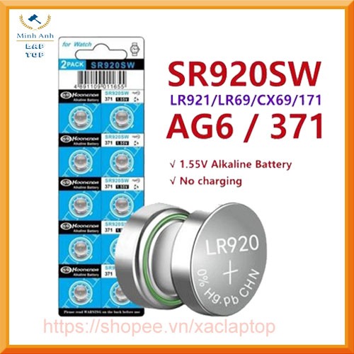 Pin đồng hồ đeo tay 371/ SR920/ LR920/ AG6 - Giá bán lẻ 1 viên | Shopee ...