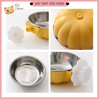 Bát ăn gắn chuồng cho chó mèo, bát cho chó mèo bằng inox 2 lớp cao cấp