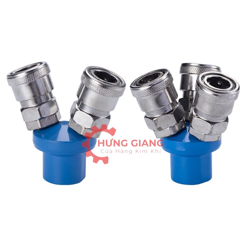 Đầu Nối Nhanh Dây Hơi Chia 2 Chia 3 Chia 5, Đầu Nối Hơi Máy Nén Khí Chia 2 Chia 3 Chia 5