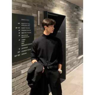 Áo Giữ Nhiệt Nam Áo Len Dệt Kim Dài Tay Cổ Lọ 3 Phân Vải Len Co Giãn Phong cách Hàn Quốc L01