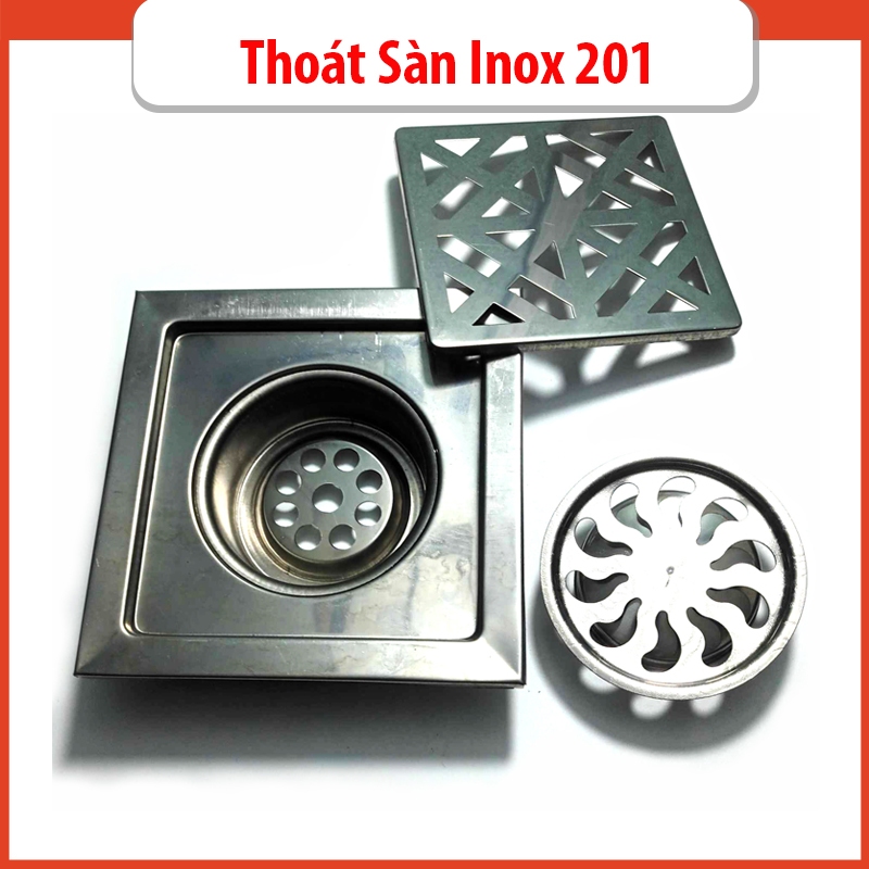 Hố Ga Thoát Nước, Phễu Thoát Sàn Bằng INOX 201, Lược Rác Chống Mùi Hôi ...