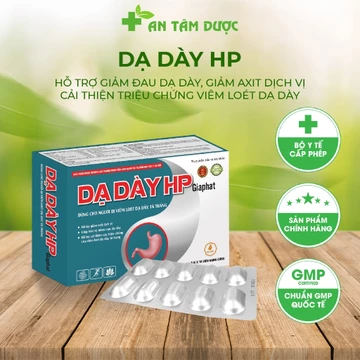 Viên Uống Dạ Dày HP Giúp Giảm Đau Dạ Dày, Tá Tràng, Giảm Axit Dịch Vị, Viêm Loét Dạ Dày Gia Phát Pharma 30 Viên/Hộp