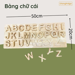 Bảng Xếp Chữ Cái Alphabet Bằng Gỗ, Đồ Chơi Gỗ Giáo Dục Xếp Gỗ Trí Tuệ, Đồ Chơi Học Tập Chàng Trai Gỗ