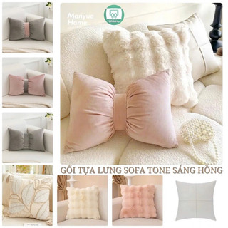 Gối tựa lưng sofa TÔNG SÁNG HỒNG chất liệu cao cấp phong cách hiện đại