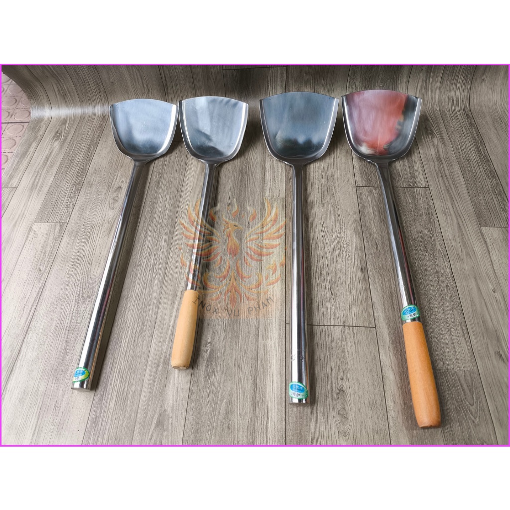 SẠN / XẺNG INOX CÁN GỖ HOẶC CÁN INOX CÔNG NGHIỆP DÙNG CHO NHÀ HÀNG,QUÁN ...