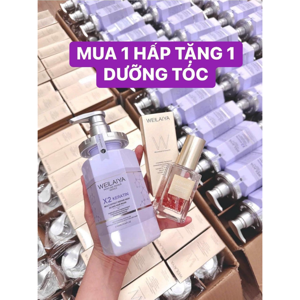 Dầu hấp Weilaiya đa tầng gắn kết liên kết tóc giúp phục hồi tóc hư tổn từ sâu bên trong