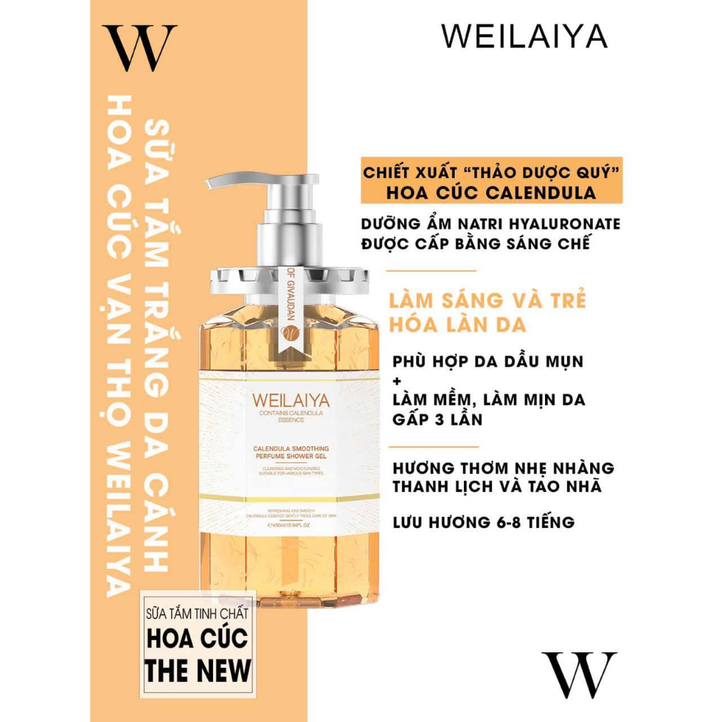 Sữa Tắm Trắng Da Cánh Hoa Hồng DAMASK WEILAIYA 450ml, Wings Shop