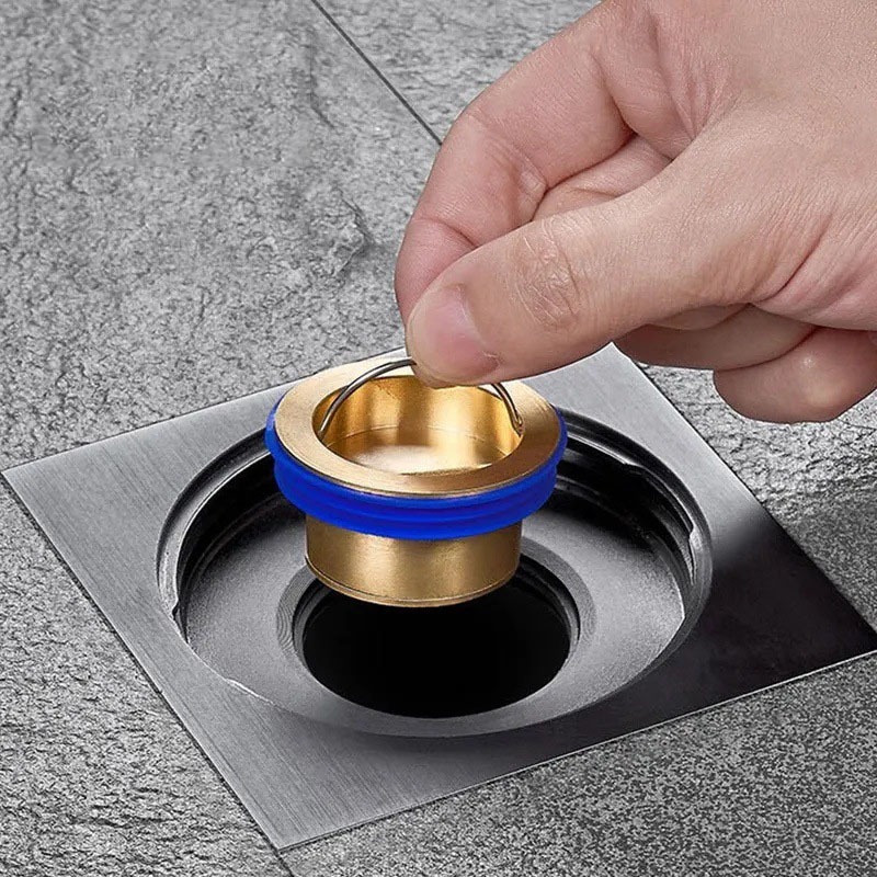 Nắp Bịt Cống Bằng Đồng CNC Thoát Nước Ngăn Mùi, Chống Côn Trùng Trong Nhà Vệ Sinh, Nhà Tắm, Chậu Rửa - ảnh 1