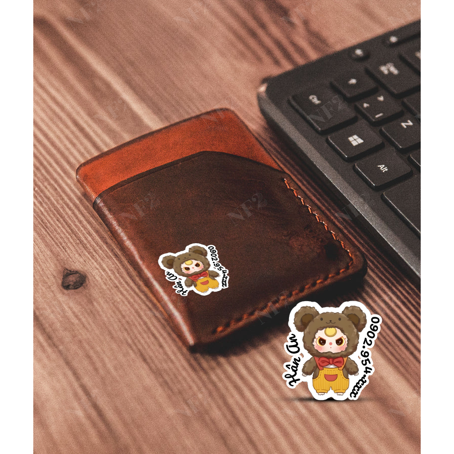 Sticker Liên Lạc NF2 (Không lo đồ vật quan trọng bị đánh rơi ) BABY THREE - 40 miếng size 1.5x1.5cm