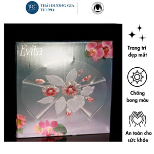 Đĩa, bát thủy tinh màu trắng hồng đựng hoa quả Walther-Glass