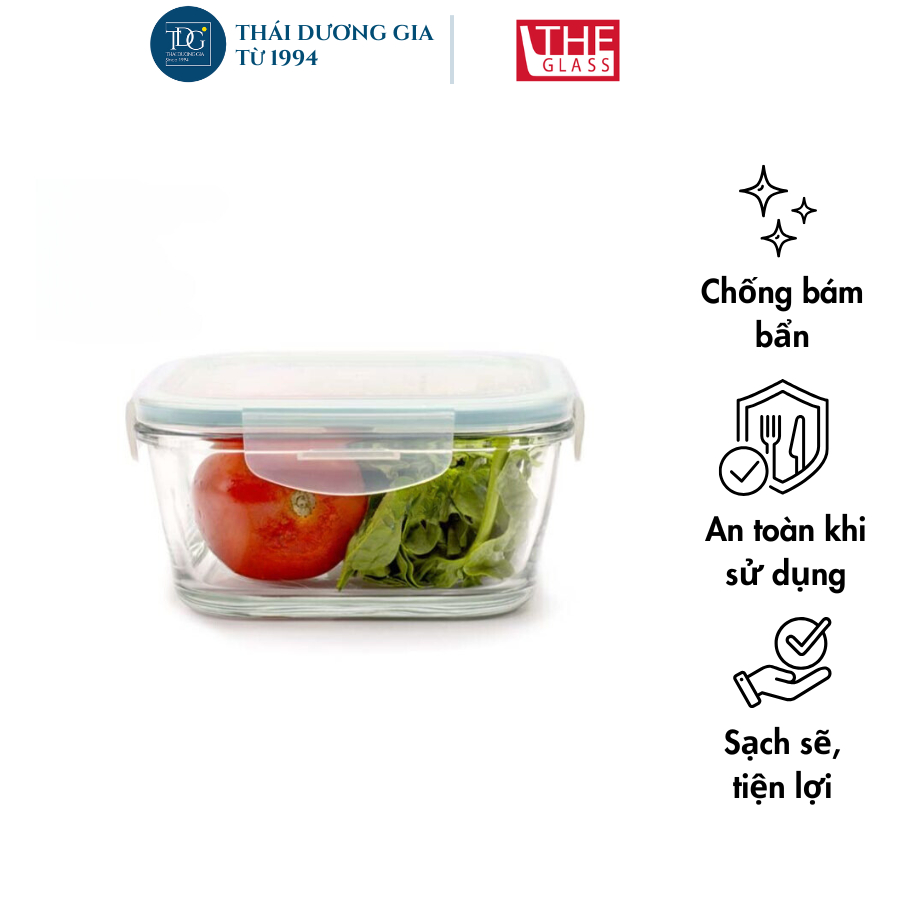 Hộp đựng thực phẩm vuông cao cấp Hàn Quốc The Glass các loại - Thái Dương Gia