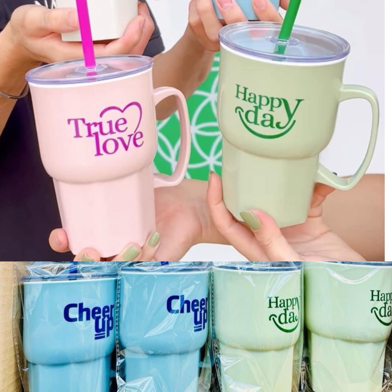 Ảnh LY NHỰA CÓ NẮP 550ml kèm ống hút TANLAPTHANH 3