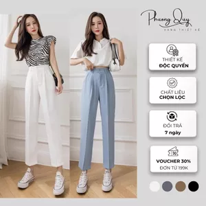 Quần tây nữ công sở, quần âu ống đứng lưng cao công sở phù hợp đi làm đi chơi