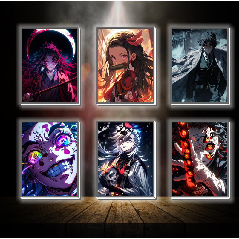 Đèn led 3D đổi màu Demon Kimetsu No yaiba - Đèn led 3D ANIME trang trí bàn làm việc, đèn ngủ