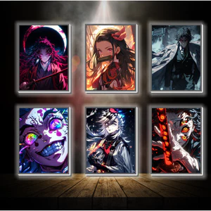 Đèn led 3D đổi màu Demon Kimetsu No yaiba - Đèn led 3D ANIME trang trí bàn làm việc, đèn ngủ