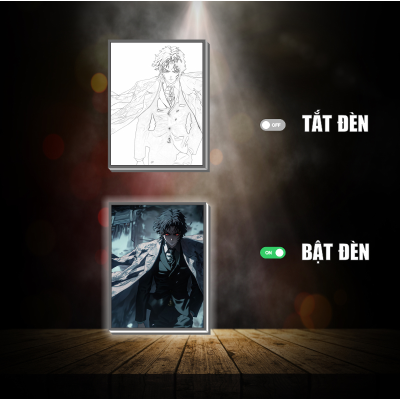 Đèn led 3D đổi màu Demon Kimetsu No yaiba - Đèn led 3D ANIME trang trí bàn làm việc, đèn ngủ