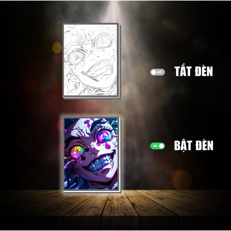 Đèn led 3D đổi màu Demon Kimetsu No yaiba - Đèn led 3D ANIME trang trí bàn làm việc, đèn ngủ
