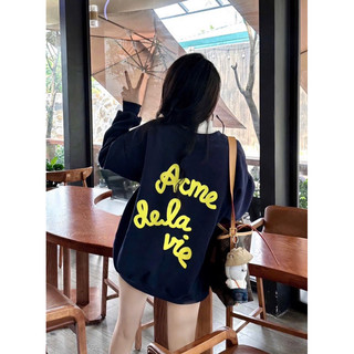 Áo Lót Nỉ  Sweater Acme D.V Màu Xanh Than Thời Trang Nam Nữ