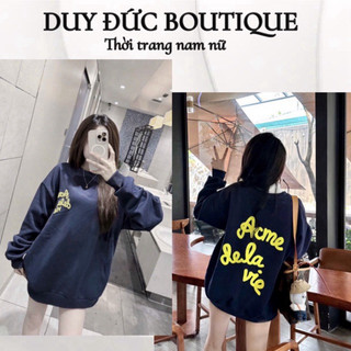 Áo Lót Nỉ  Sweater Acme D.V Màu Xanh Than Thời Trang Nam Nữ