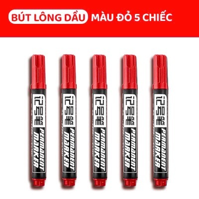 Bút Lông Dầu 3 Màu Không Xóa Được, Chống Thấm, Giá Rẻ, Phù Hợp Văn Phòng Phẩm