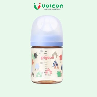 Bình Sữa Pigeon PPSU Plus Thế Hệ III Cổ Rộng Howapipi 160ml 240ml Cao Cấp Chống Sặc Cho Bé Sơ Sinh