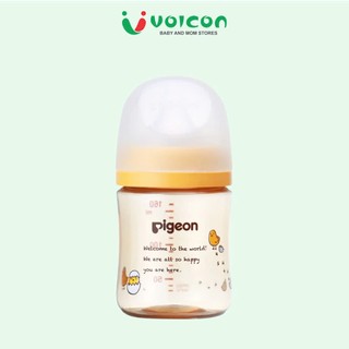 Bình Sữa Pigeon PPSU Plus Thế Hệ III Cổ Rộng Howapipi 160ml 240ml Cao Cấp Chống Sặc Cho Bé Sơ Sinh