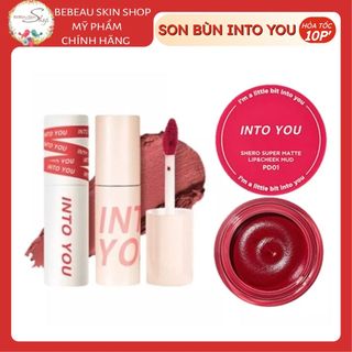 Son Kem Dạng Bùn INTO YOU Shero Super Matte Lip & Cheek Mud Nhập Khẩu Chính Hãng - Bebeauskinshop