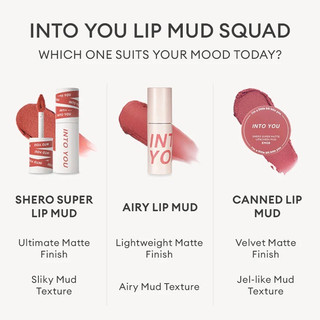 Son Kem Dạng Bùn INTO YOU Shero Super Matte Lip & Cheek Mud Nhập Khẩu Chính Hãng - Bebeauskinshop
