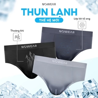 Combo 3 Quần lót nam tam giác thun lạnh NOWEAR cao cấp - Quần ship nam co giãn COMFORT & COOL MAX "Mặc Như Không"