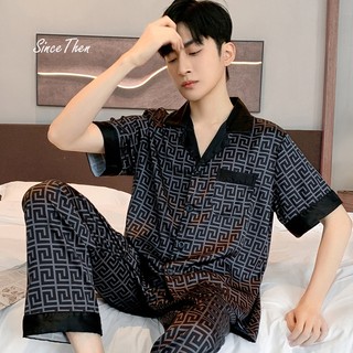 Đồ ngủ nam mặc nhà ngắn tay quần dài, pijama nam cao cấp màu đen (Kèm ảnh thật) - Since Then