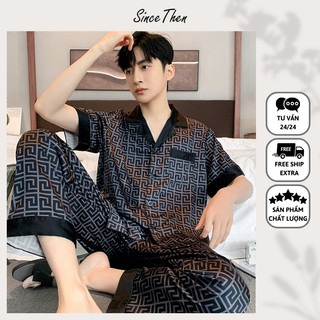 Đồ ngủ nam mặc nhà ngắn tay quần dài, pijama nam cao cấp màu đen (Kèm ảnh thật) - Since Then