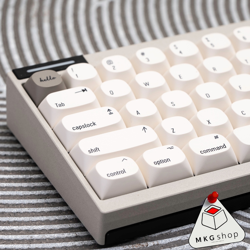 Keycap MA MacOs PBT dyesub - MA profile - trắng chữ đen 126 nút bàn ...