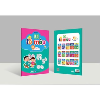 Sách - Bé Tô Màu - Combo 15 Cuốn Song Ngữ Việt - Anh Cho Bé