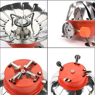 Bếp Ga Xếp Gọn Du Lịch Có Chắn Gió, Bếp Ga Mini Chống Gió, Gấp Gọn Tiện Dụng Cho Giã Ngoại Du Lịch