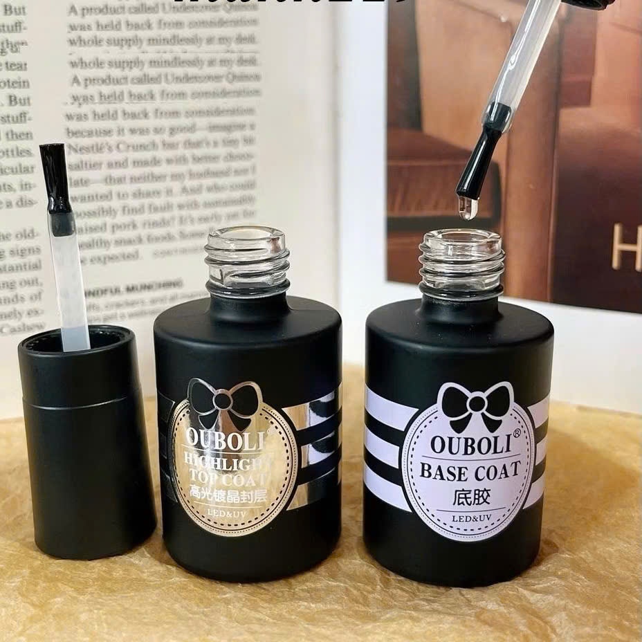 [TRỢ GIÁ SHOPPE ] OUBOLI Base top chính hãng (20ml) - Sơn gel liên kết và top phủ bóng chuyên dụng làm nail