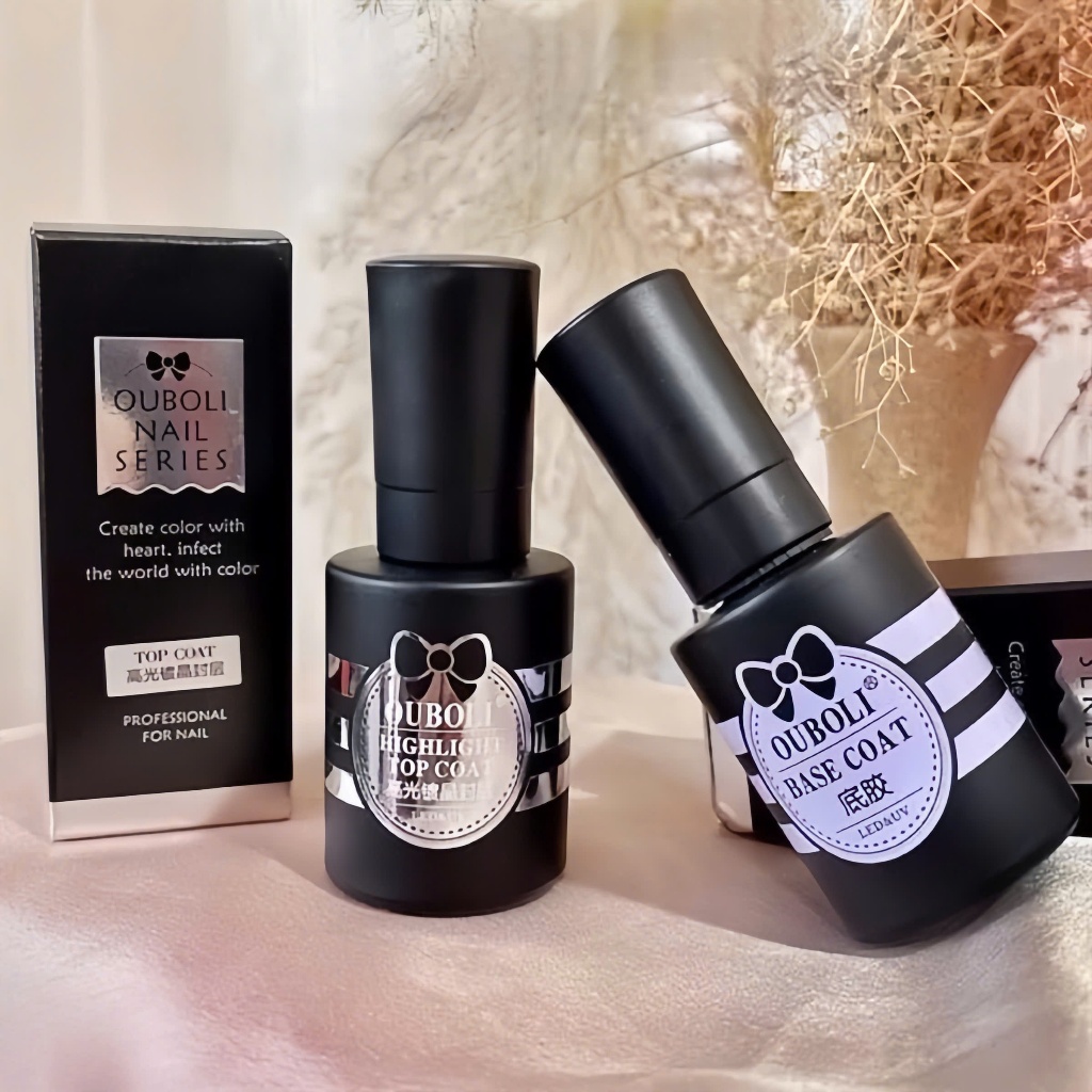 [TRỢ GIÁ SHOPPE ] OUBOLI Base top chính hãng (20ml) - Sơn gel liên kết và top phủ bóng chuyên dụng làm nail