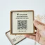 Bảng QR code quét thanh toán ngân hàng bằng gỗ để bàn hoặc dán tường kích thước 10x10cm (Gửi mã cho shop và đặt hàng)