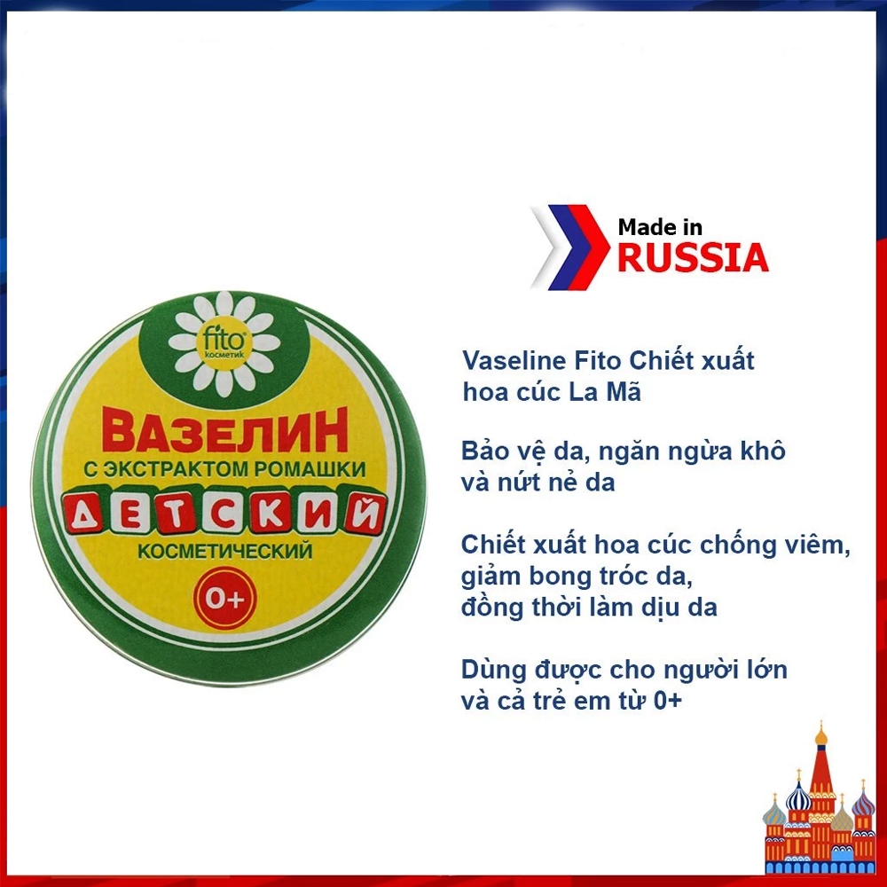 Sáp Dưỡng Môi Vaseline Hộp Thiếc 10g Nội Địa Nga Giúp Dưỡng Ẩm Và Làm Hồng Môi Hiệu Quả An Toàn